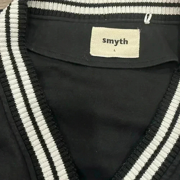 [L]Smyth Campus Sutra  Striped Snap Button-Down Bomber Jacket Women - Picture 6 of 10